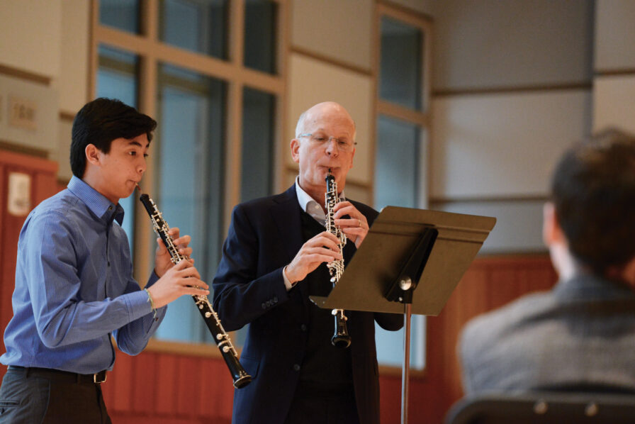 Richard Woodhams and student